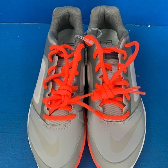 Nike Ballistec Advantage Tennis Orange Gray Men's Size 8.5 Sneakers 685278-008 - Picture 4 of 8